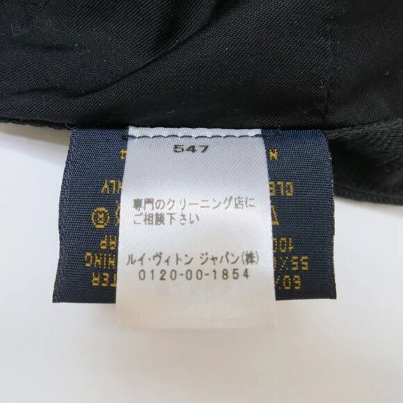 Authentic LOUIS VUITTON Newsboy Essential Cap Size:58 Hat Black Cotton #36632477 - Picture 10 of 16